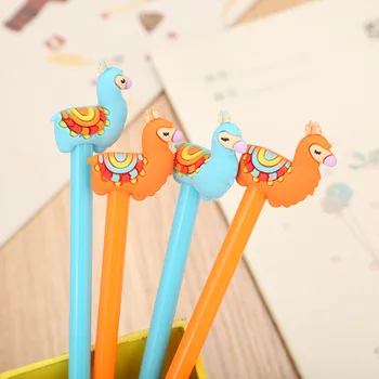 24 gab Radošo cute karikatūra camel gēla pildspalva mācību kancelejas preces, mācību biroja piederumi paraksts pildspalvu estojos de escola