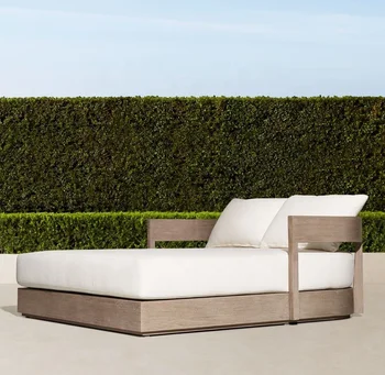 Koka āra tīkkoks dārza dīvānu komplekti daybed kariete lounge saule mēbeles, gultas