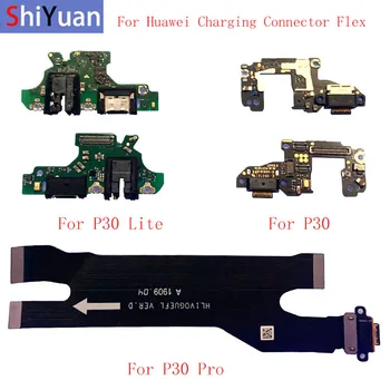 Oriģinālais USB Ports Uzlādes Savienotājs Doks Valdes Daļas Flex Kabelis Huawei P30 P30Lite P30 Pro USB Valde ar Mikrofonu