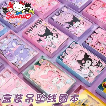Sanrio Melodiju Kuromi Hello Kitty Cinnamoroll Pochacco Modelēšana Spole Grāmata Laba-skatoties Multiplikācijas filmu Grāmatu Rokasgrāmata Notepad Grāmatiņa