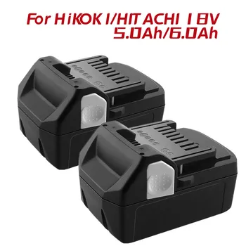 18V 6.0 Ah Litija jonu Uzlādējamas Cordless Drill elektroinstrumentus akumulatoru Hitachi/Hikoki BCL1815 EBM1830 BSL1840 BSL1850 Akumulators