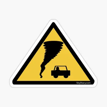 Uzmanību! Tornado Storm Chasers Brīdinājuma 5GAB Auto Uzlīmes Istabas Anime Dekoru Mākslas Cute Automašīnas Drukāt Uzlīmes Motociklu Bagāžas