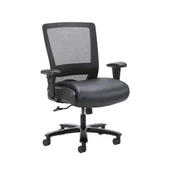 Boss Office Produktus 23. Vadītāja Krēsls ar Liela & Garš & Regulējams Augstums, 400 lb. Jauda, Melns