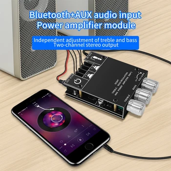 50Wx2 Bluetooth saderīgu 5 0 Bezvadu Treble Regulēšana Subwoofer Skaļruni Stereo Audio AMP Moduļu Mājas Kinozāles