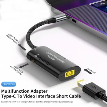 USB C Slim Uzgaļu Adapteri, Pārvērst Lenovo Laukumā Lādētāju C Tipa, Samsung S8/S9/Piezīme, un Jebkuru USB C Ierīcēm, Max100watt