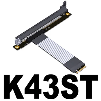 VDA K43 M. 2 NGFF NVMe uz PCIE 4.0 x16 Pamatplates videokartes Extender PCI-E 16x M. 2 M taustiņu Stāvvadu Adaptera Kabeli, lai STX GPU