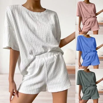 Vasarā Divas Gabals, Kas Sievietēm Y2k Streetwear Īsām Piedurknēm Top Šorti Uzvalki Tīrtoņa Krāsu Zaudēt Gadījuma Vienkārši Atbilstības Komplekti