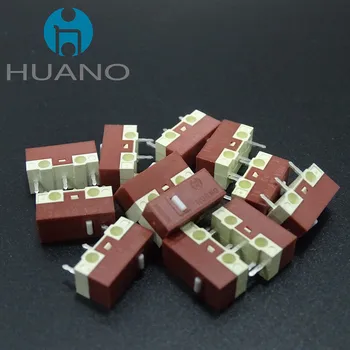 10Pcs-100gab HUANO Jaunu Produktu Klusums Mikro Slēdzis Balts punkts 10 miljoni noklikšķiniet uz Mūžu Datora Peli mikroslēdzis Izslēgšanas Taustiņš