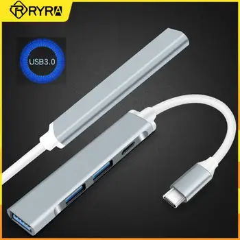 RYRA USB 3.0 Docking Station Sadalītāja RUMBAS Alumīnija Sakausējuma 4-portu Veids-C Hub Piemērots vairumam klēpjdatoru /smart mobilo telefonu /planšetdatoru
