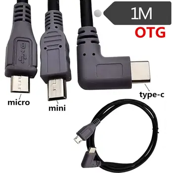 USB3.1Type-C, Mini 5P/Micro USB OTG Vīrietis, Lai Vīrietis Datu Kopiju Uzlādes Adaptera Kabelis