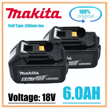 100% Oriģināls Makita 18V 6000mAh Litija jonu Uzlādējamas Battery18V Urbja Nomaiņa BatteriesBL1860 BL1830 BL1850 BL1860B