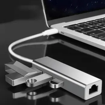 Vadītāja-bezmaksas Uzticamu USB 3.0 Ethernet Adapteri Portatīvo Datoru, Centrmezglu Multiport