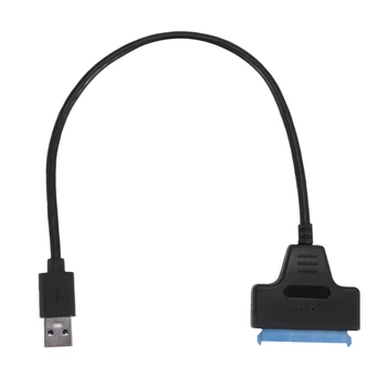 USB 3.0 2.5 collu SATA Cieto Disku Adaptera Kabelis SATA USB 3.0 Converter-Melna