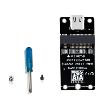 SSD USB C Adapteris NGFF SSD Kuģa Tips-C USB3.2 Taustiņu B/V+B Taustiņu 2230 2242 2280 2260 SSD