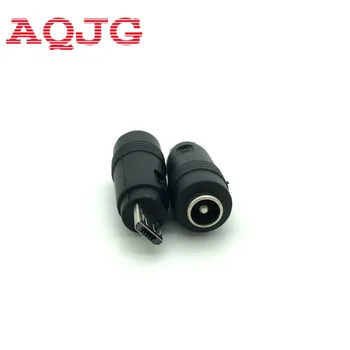 1gb 5.5 x 2.1 mm Sieviešu Mini / Micro USB Vīrieši 5 Pin DC Strāvas Spraudni 90 / 180 Grādiem Pieslēgvietas Adapteris V8 Android