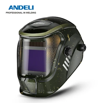 ANDELI Metināšanas Ķivere Automātiskā Aptumšošanās Filtrs True Color 4 Loka Sensori Saules Powered Maska, MIG MAG TIG Metināšanas Iekārtas