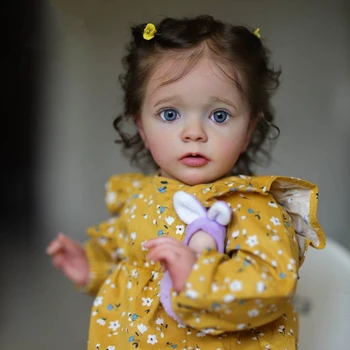 NPK 60CM Atdzimis Toddler Meitene Missy Reālo Ainu 3D Ādas Vairākiem Slāņiem Krāsošana Redzamas Vēnas Augstas Kvalitātes Kolekcionējamus Mākslas Lelle