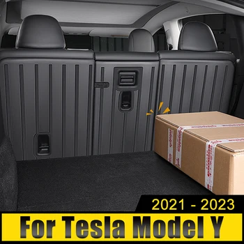 Par Tesla Model Y ModelY 2021 2022 2023 2024 Automašīnas Bagāžnieka Aizsardzība Mat Paklāji Kravas Ūdensizturīgs Renes Vāks Gadījumā Pad Piederumi