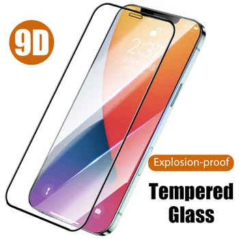 9D Rūdīts Stikls iPhone 11 13 12 SE 2020. gadam Ekrāna Aizsargs iPhone 11 13 12 Pro Max 12 Mini XR-X XS Max 5 6 7 8 Plus stikls