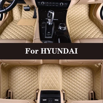 Pilna surround custom ādas automašīnas grīdas paklājs par HYUNDAI Azera Equus auto interjers, auto piederumi