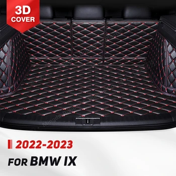 Auto Pilnīgu Pārklājumu Bagāžnieka Paklājiņš BMW iX 2022 2023 Ādas Automašīnas bagāžas nodalījuma Pārsegs Pad Kravas Starplikas Interjera Aizsargs Piederumi