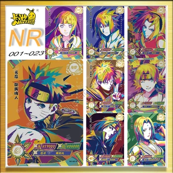 KAYOU Naruto Kartes NR Pilna Sērijas Nr. 001~023 Anime rakstzīmes Uzumaki Uchiha Haruno Sakura Sasuke Reti Kolekcija Kartes