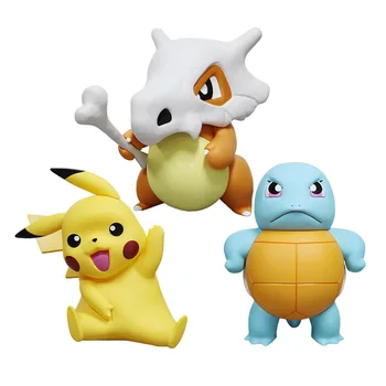 1gb Karikatūra Pokemon Pikachu Squirtle Rīcības Attēls Hand-made Statuetes Modeli, Rotājumi, Dāvanas, Bērnu Rotaļlietas