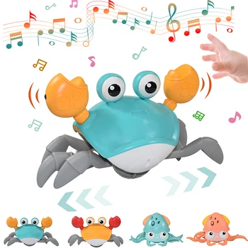Bērniem Indukcijas Aizbēgt Lien Krabji, Astoņkāji, Rotaļlietas, Bērnu Elektronisko Mājdzīvnieki, Muzikālās Rotaļlietas Izglītības Toddler Pārvietojas Ziemassvētku Dāvanu