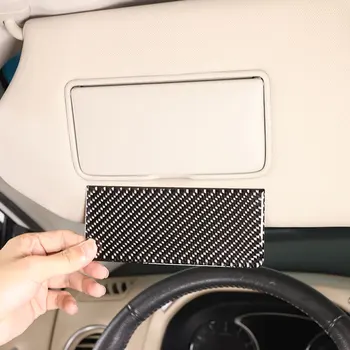 Par Nissan Pathfinder 2013-2018 Mīksto Oglekļa Šķiedras Auto Jumta Saulessarga Aplauzums Spogulis Panelis Melns, Uzlīmes, Auto Piederumi