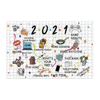 Jigsaw. - 2021. Puzzle 1000 Gab Klasiskās Ziemassvētku Un Jaunā Gada Jigsaw Puzzles Ir 2021. Ārkārtas Gada Dāvanu Pieaugušajiem