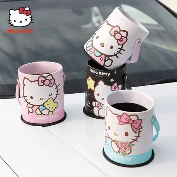 Kawaii Karikatūra Sanrios Attēls Sveiki Kittys Auto Miskaste Anime Aizmugurējā Rindā, Ūdens Pierādījums Daudzfunkciju Auto Miskastes Maiss Uzglabāšana