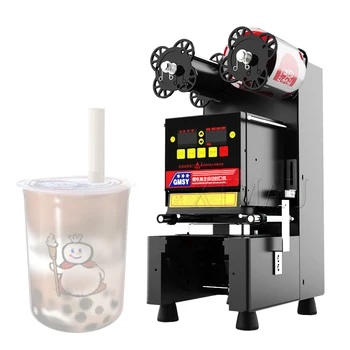 Plastmasas Kausa Aizzīmogošanas Mašīnas 220V Piena Tējas Aizzīmogošanas Mašīnas Ar Skaitīšanas Funkciju