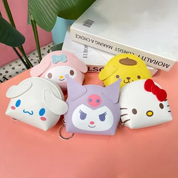Sanrio Hellokitty Mini Monēta Maku Kawaii Cinnamoroll Melodiju Gudrs Monēta Maku Kosmētikas Karikatūra Hello Kitty Uzglabāšanas Soma Meitene