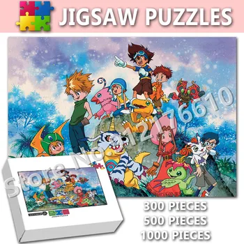 Milking Piedzīvojumu 300/500/1000 Gabals Jigsaw Puzzles Digitālo Monster Japāņu Anime Puzles Bērniem Atspiest Izglītības Rotaļlietas, Dāvanas