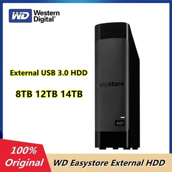 Sākotnējā WD Easystore 14TB 12TB 8TB Ārējo USB 3.0 Cieto Disku, Lai plug-and-play uzglabāšanas Western Digital HDD Desktop