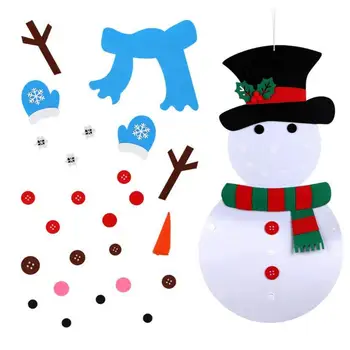 Ziemassvētku DIY Filca Sniegavīru Komplekts DIY Jūtama Ziemassvētku Sniegavīrs, Ziemassvētku Eglīte, Spēles Komplekts Ziemassvētku Filca Rotājumus Bērniem Dāvanas Puse
