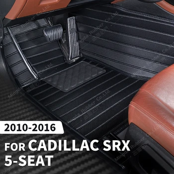 Pasūtījuma Oglekļa Šķiedras stils Grīdas Paklāji Cadillac SRX 5-vietīgu 2010-2016 15 14 13 12 11 Kāju Paklājs, Auto Interjera Aksesuāri