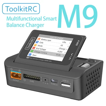 ToolkitRC M9 Daudzfunkciju 600W 20A DC Smart Līdzsvaru Lādētāju ar Audio Funkcija Grozāms Ekrāns RC Auto 1-8S LIPO Akumulators