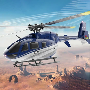 2023 Karstā C187 RC Helikopters 2.4 Ghz 4CH 6-Ass Gyro Augstums Turiet Tālvadības Lidmašīnas Rotaļu RTF Dāvana Bērniem Vai Pieaugušajiem EC135