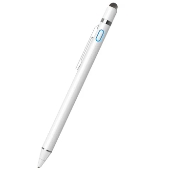Stylus Uzlādējams Digitālo Pildspalvu ar Auduma Galu Aktīvo Capacitive Pen Irbuli Ios/Android/Tālrunis/iPad/Huawei/Xiaomi