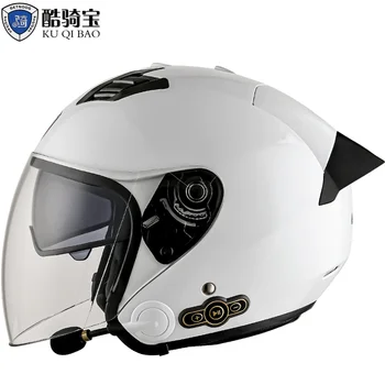 Kuqibao Anti Miglas Motociklu Pusi Ķivere Ceļojumu Objektīvs Bluetooth DOT Sertificēts ABS Materiāla Vīriešiem Motocikla Ķivere Capacetes