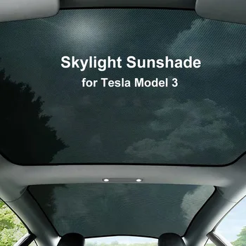 Jaunināt Automašīnu Priekšā, Aizmugurē, Saulessargam, Lai Tesla Model 3 2016-2021 Stikla Jumta interjera Saulessargs Vējstikla Jumta logu, Žalūziju Ēnojumu Neto